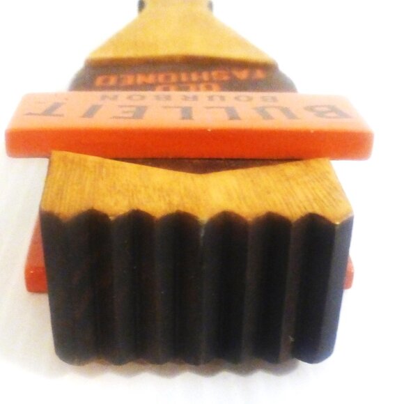 BAR1 Vintage BULLEIT Bourbon OLD FASHIONED Whisky Wood Tap Draft BAR TAP HANDLE - Picture 7 of 7